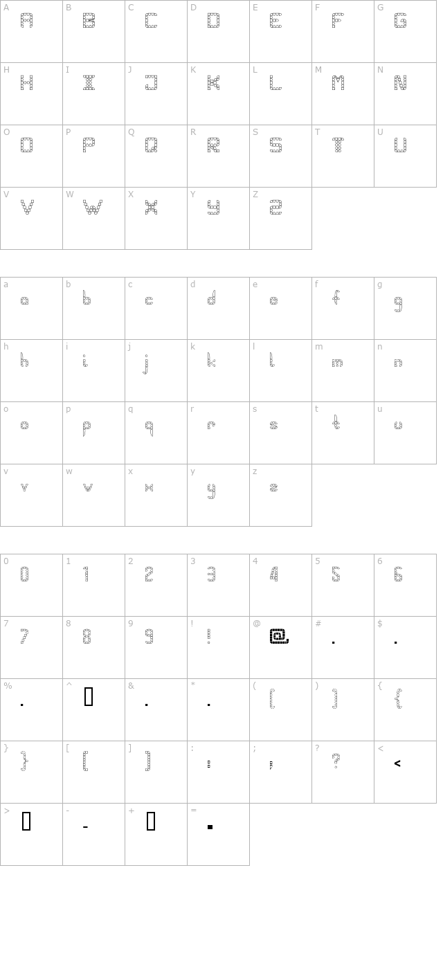 PANGHO character map