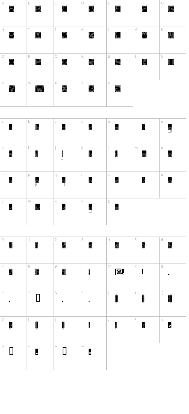 PANGHOBL character map