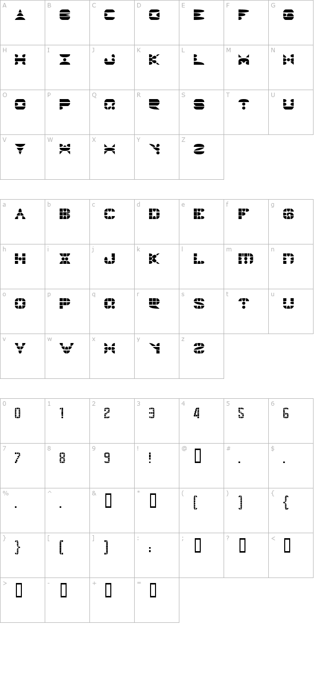 pangoth-sharp character map