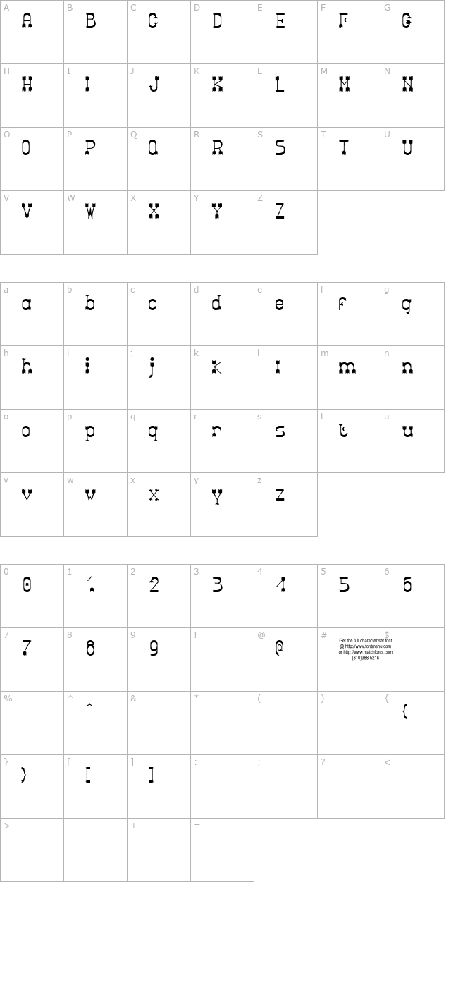 parador-tryout character map