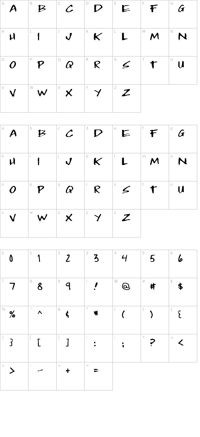 Paradox Now character map