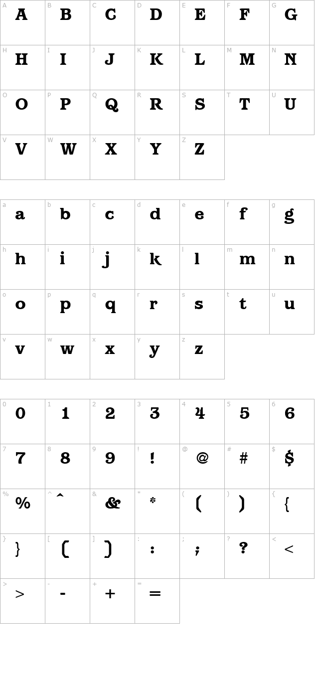 paragonheavy-regular character map