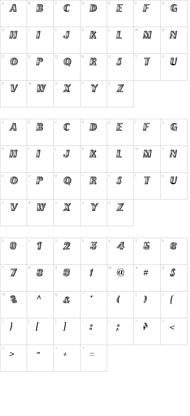 paris-flash-icg character map