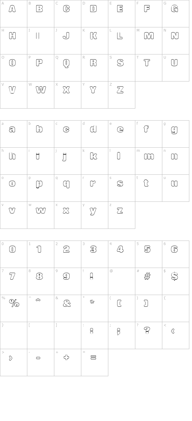 PatriciaBeckerOutline character map