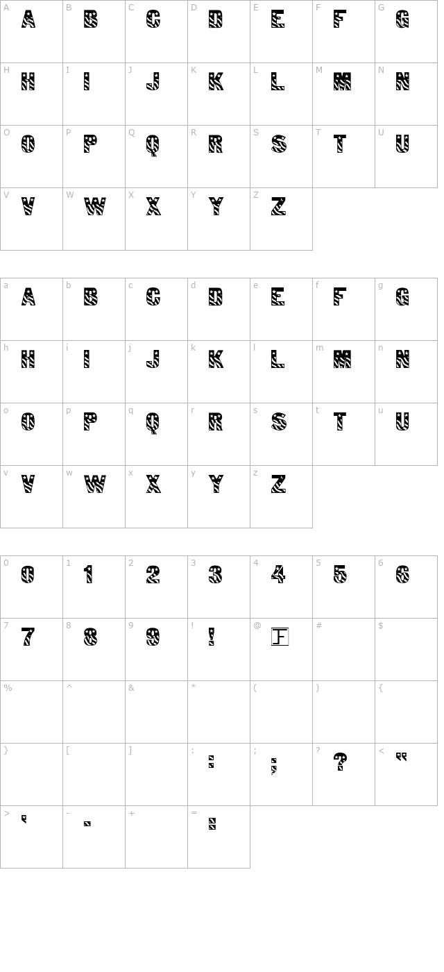 Patriot character map