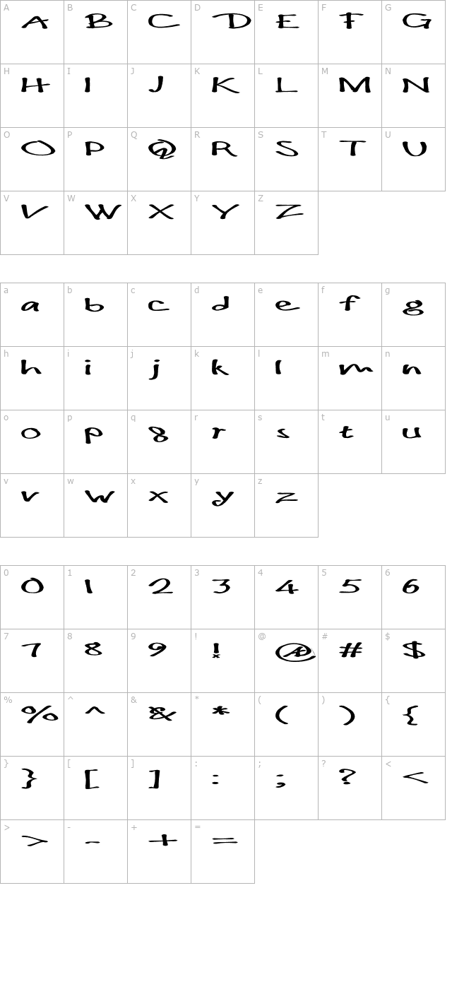 paulmaul-longs character map