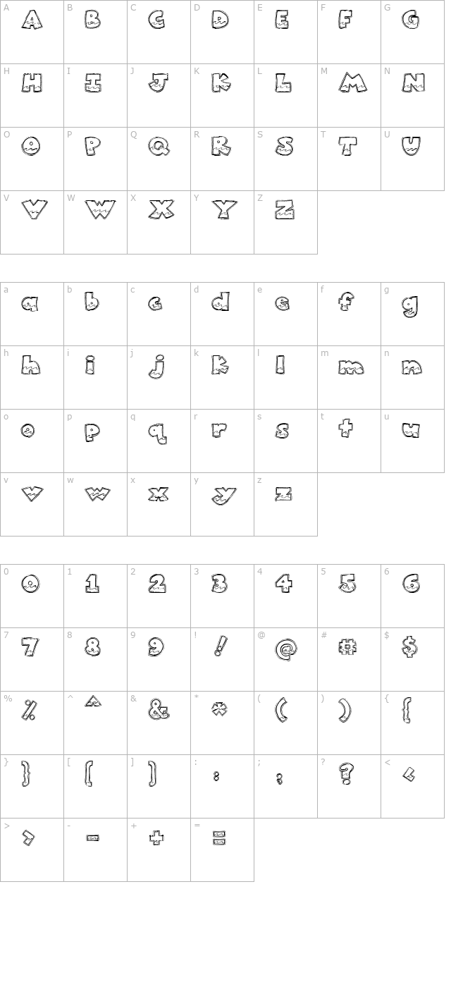 PC Wave character map