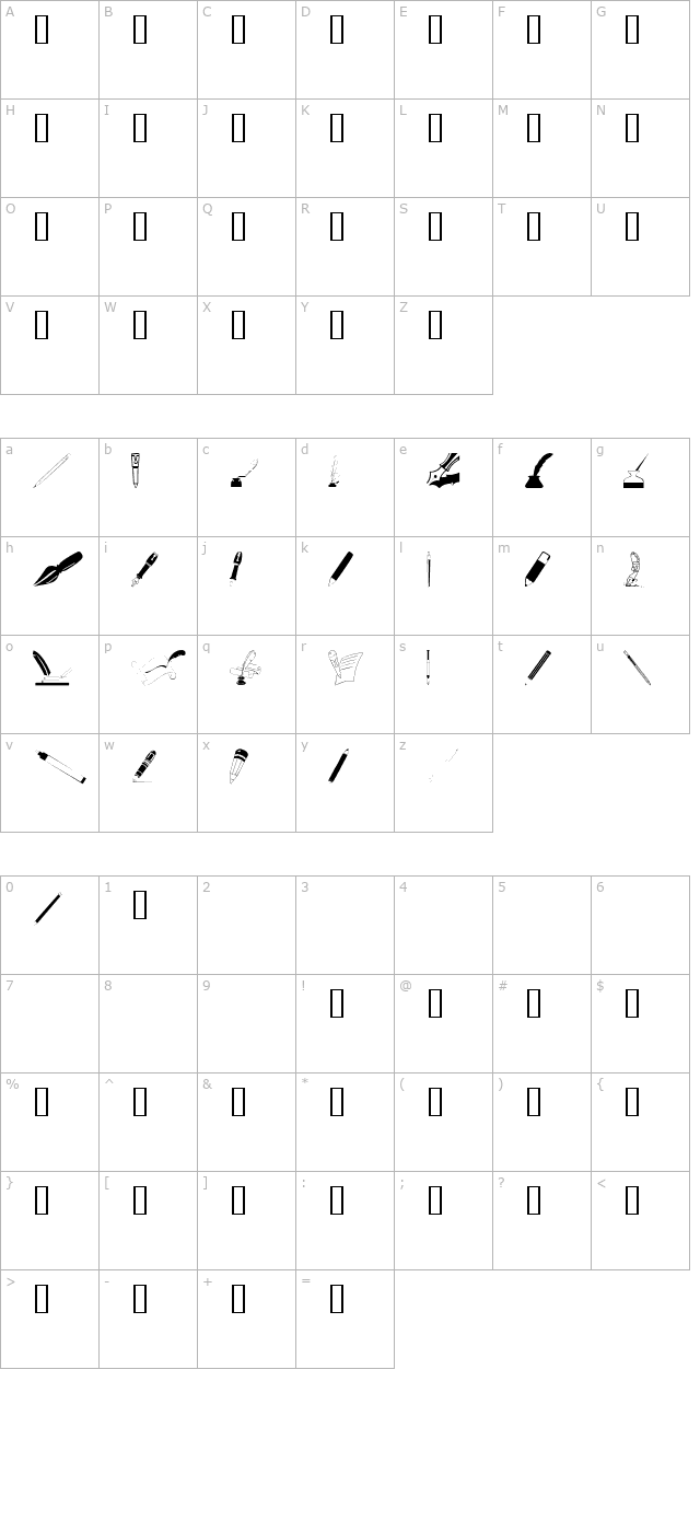 pensnpencils character map