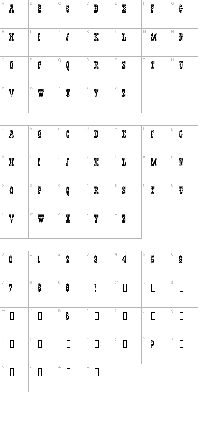 Pentagon character map