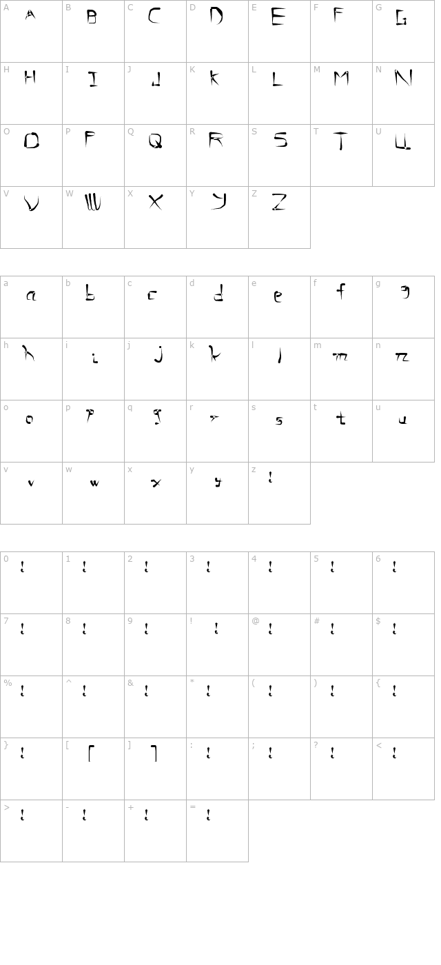 pf-0003 character map