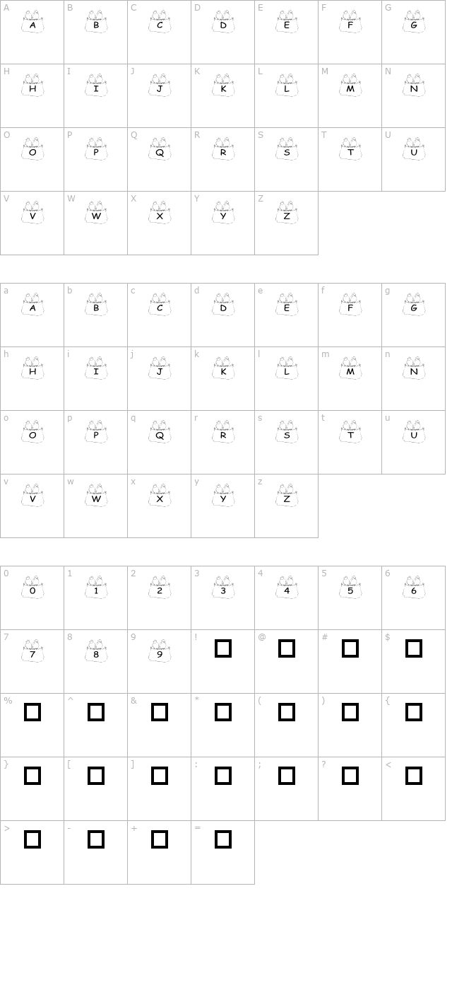 pf_birds on clothes line character map