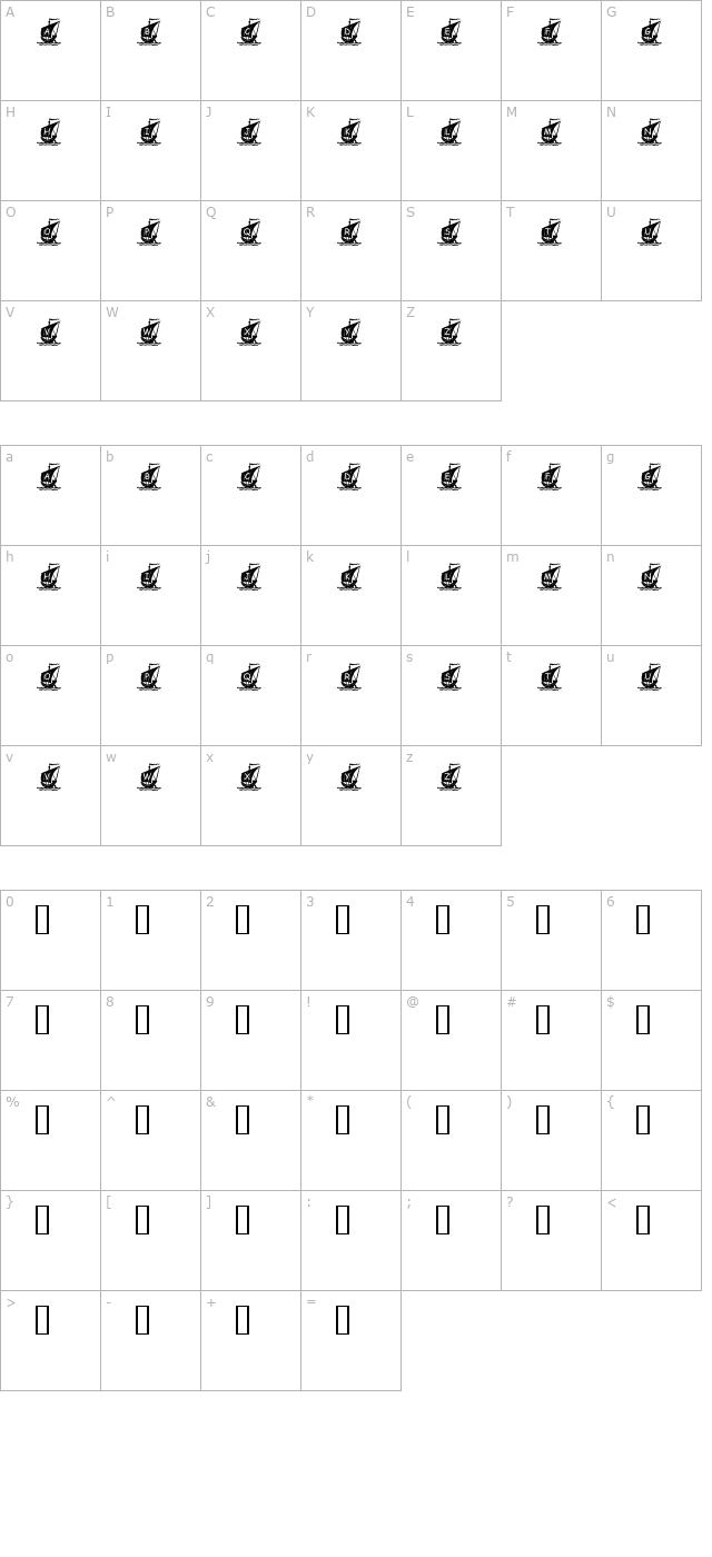 pf on the sea1 character map