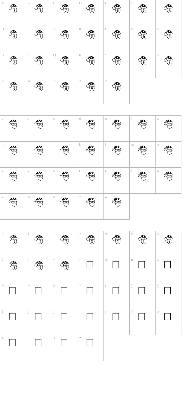 Pf_santa_smiles character map