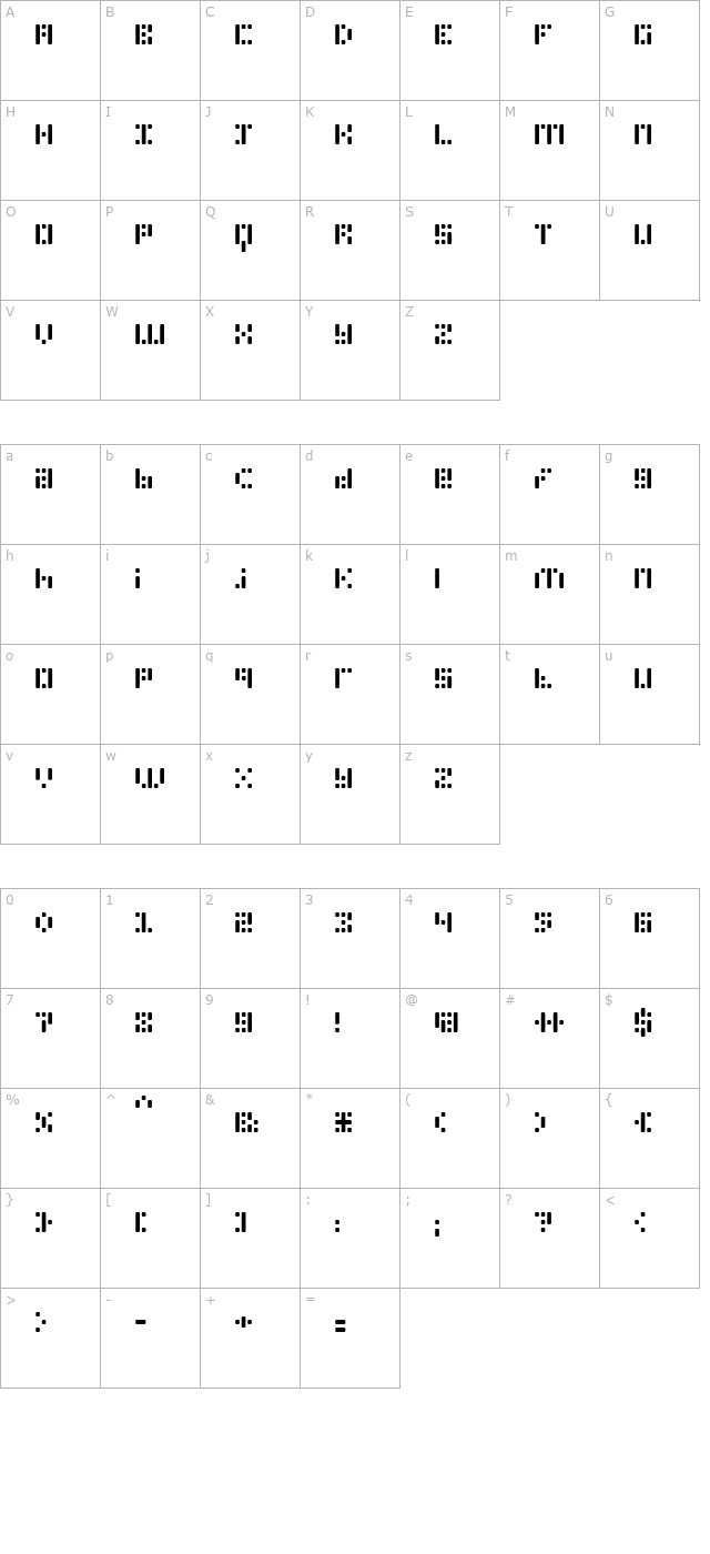 PhlexRound character map