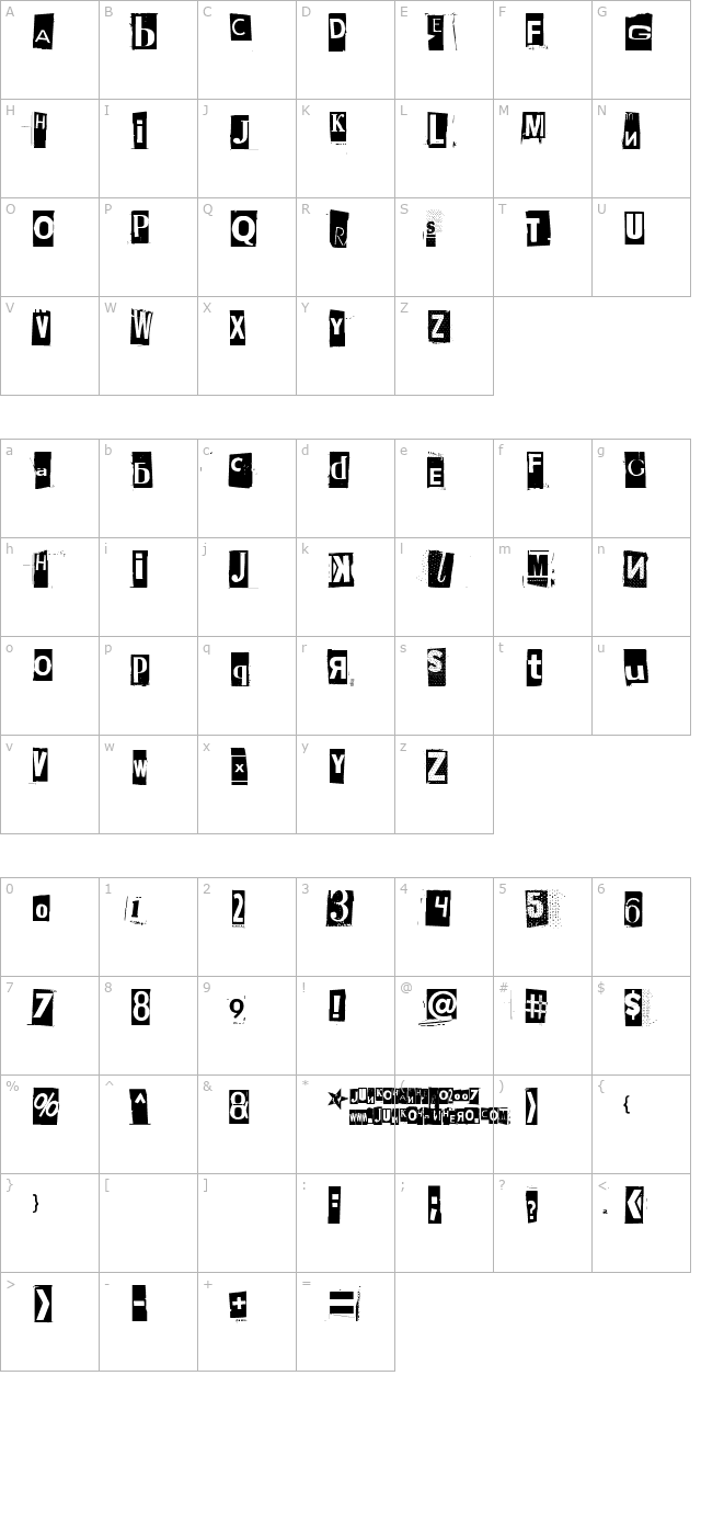 phorssa character map