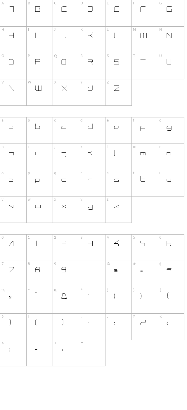 phuturesqrdclsd-plain character map