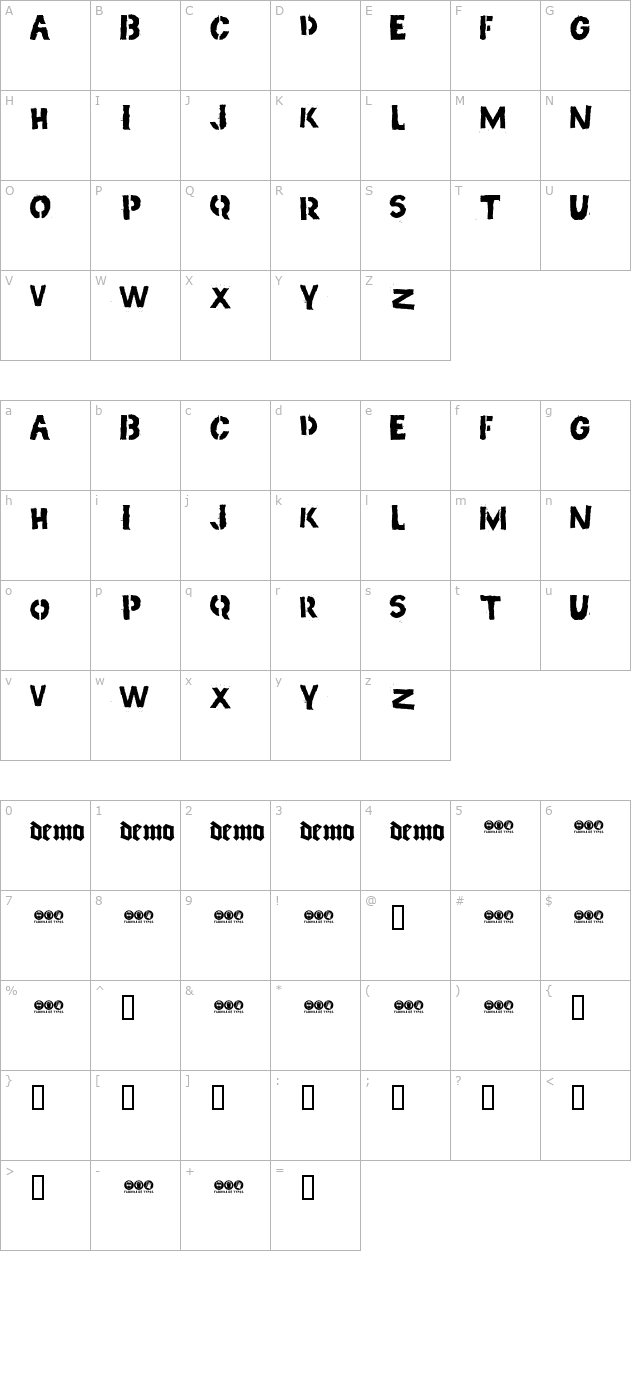 Pig character map