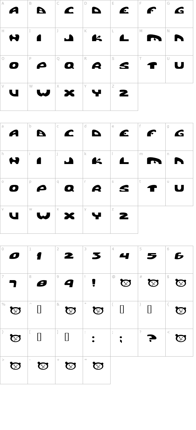 Pigpen character map