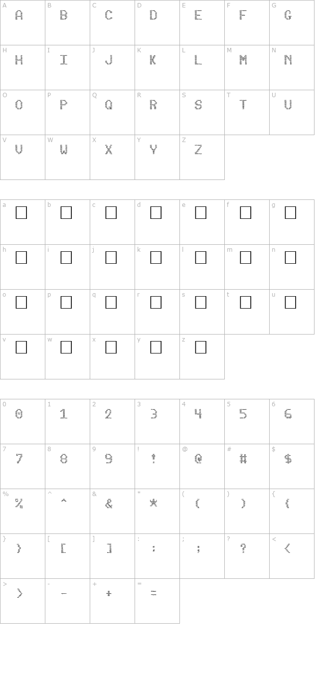 pinball-data character map