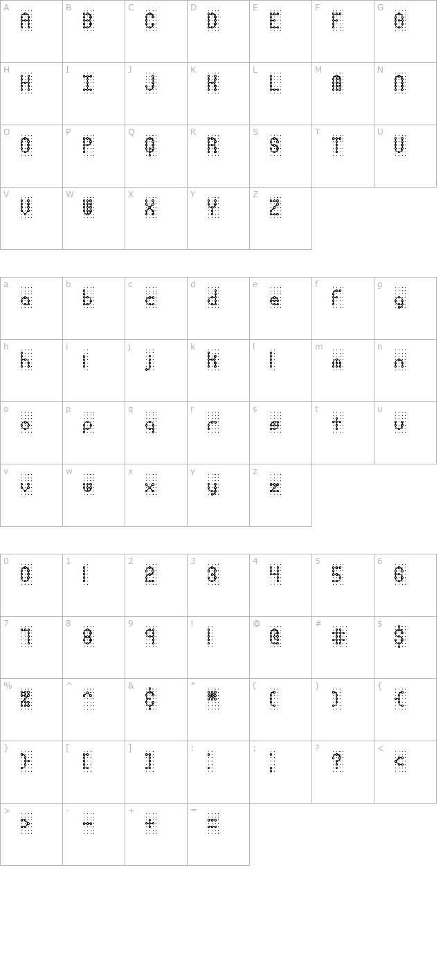 pindown-plain-brk character map