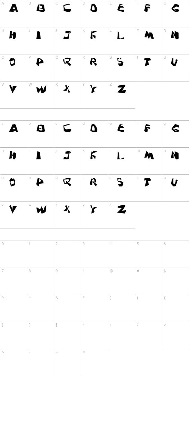 Pink Noise character map