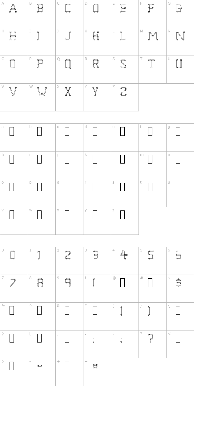 Pipe Dream character map