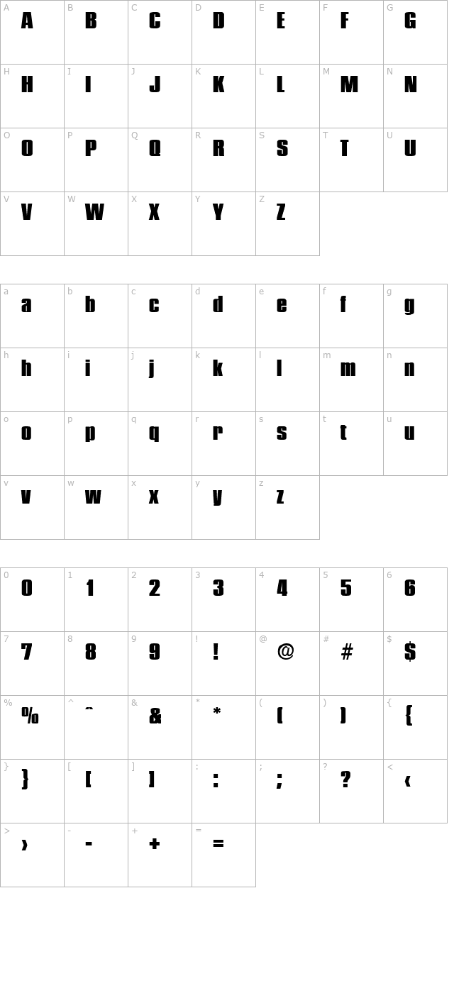 plakette-heavy character map