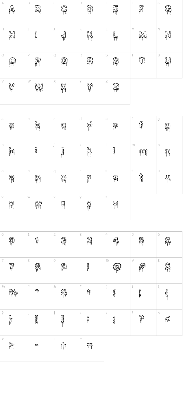 Plasma Drip [Empty] (BRK) character map