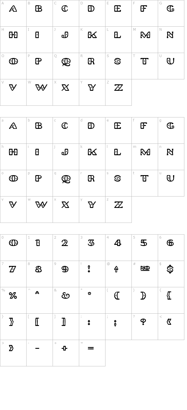 Platinum Hub Caps Polished character map