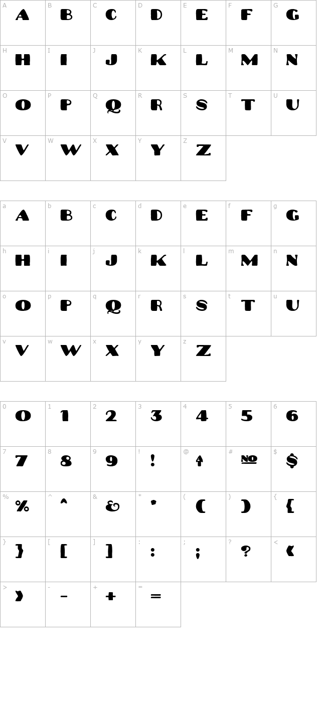 Platinum Hub Caps Solid character map