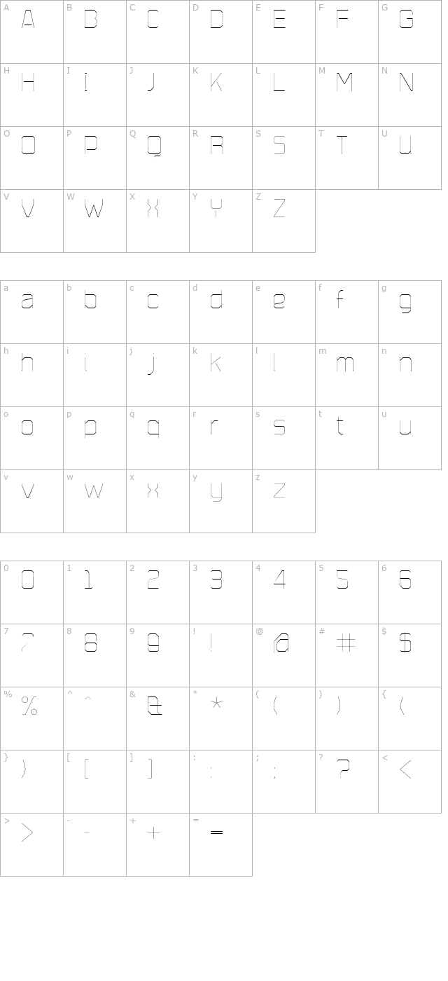 plottalight character map