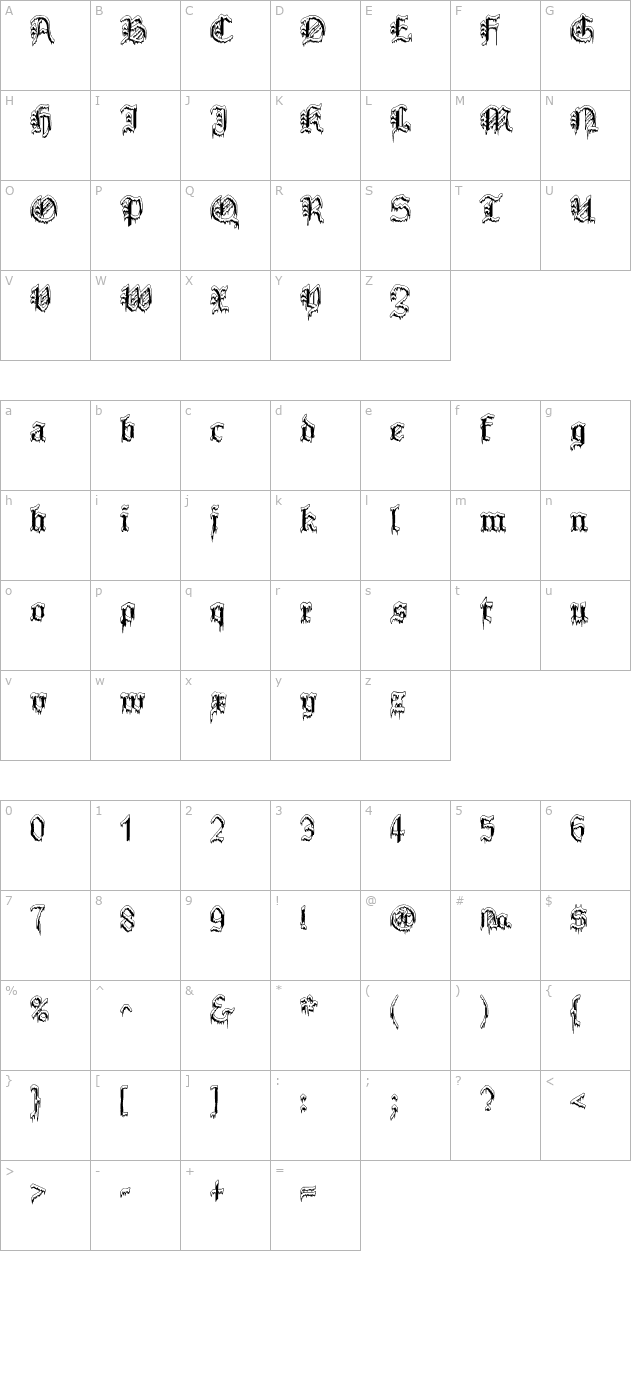 plymouth-rock-snowdusted character map