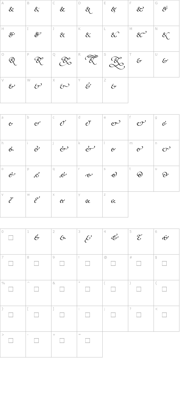 poeticasuppampersands character map