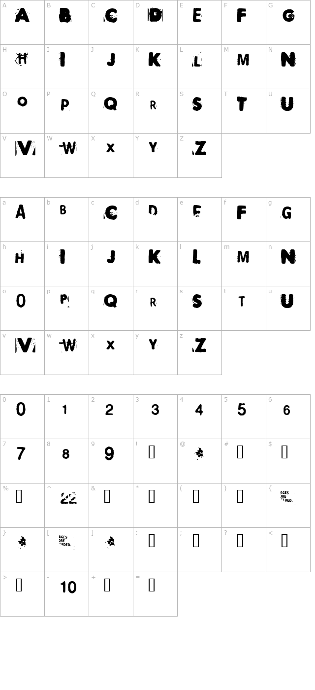 polaroid22 character map