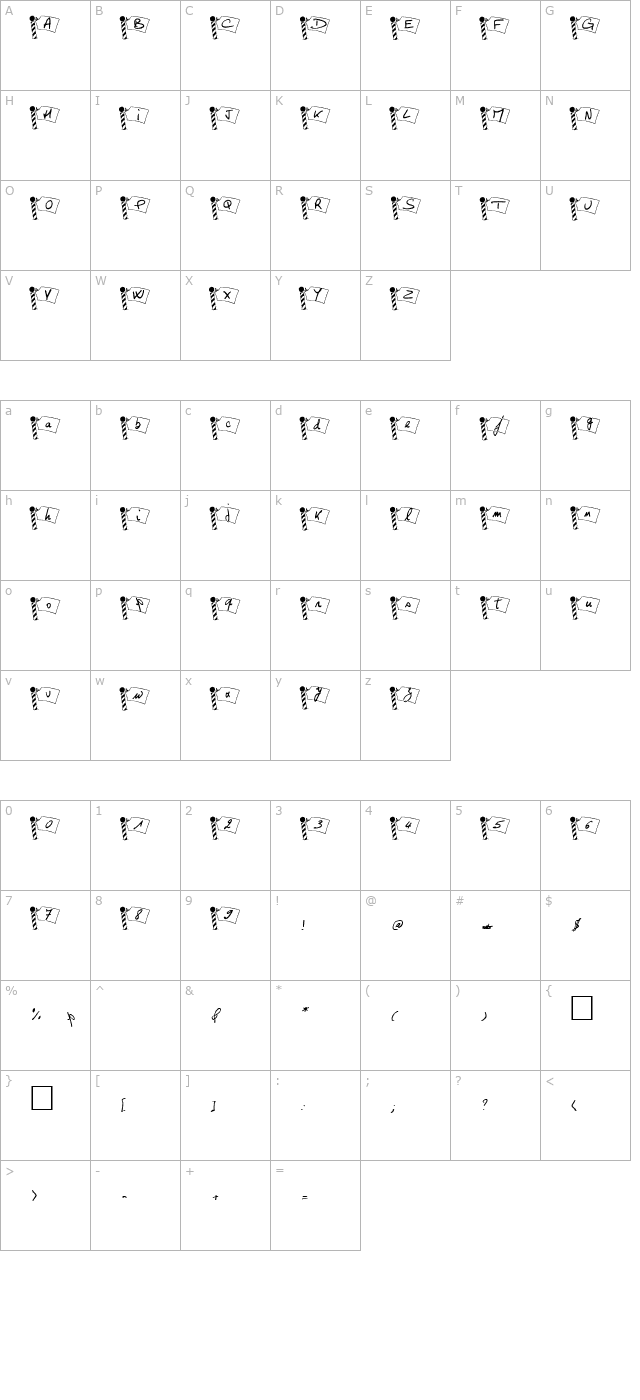 Pole Nord character map
