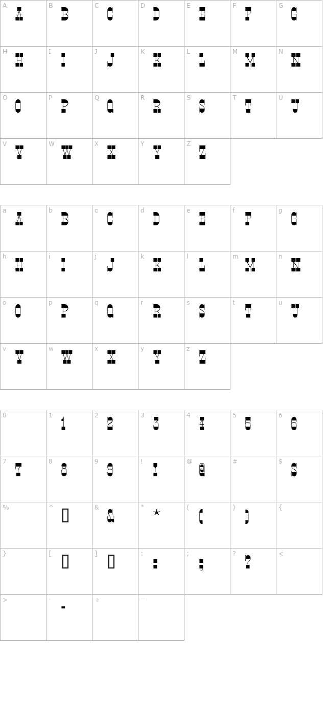 ponsonbynf character map