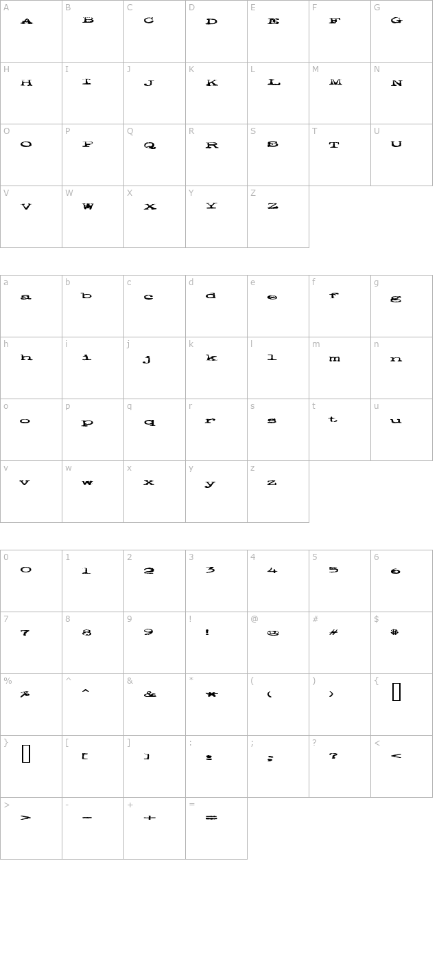 pookie lowdown blues character map