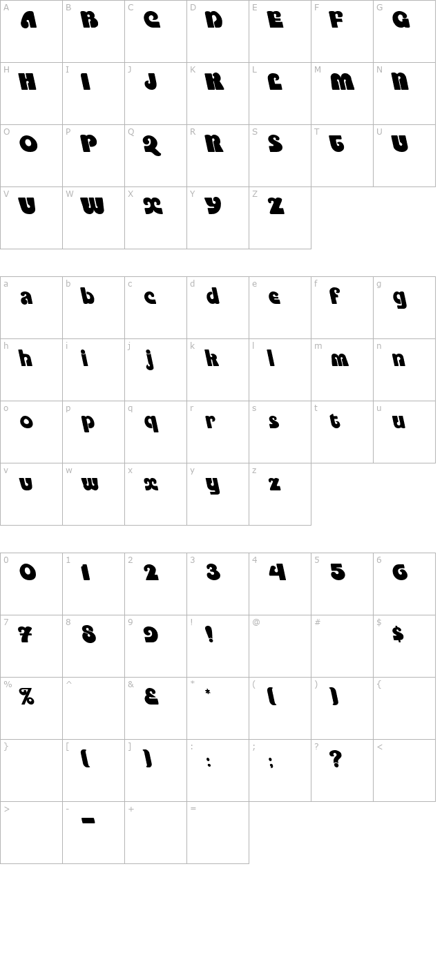 PookyDisplayBS character map