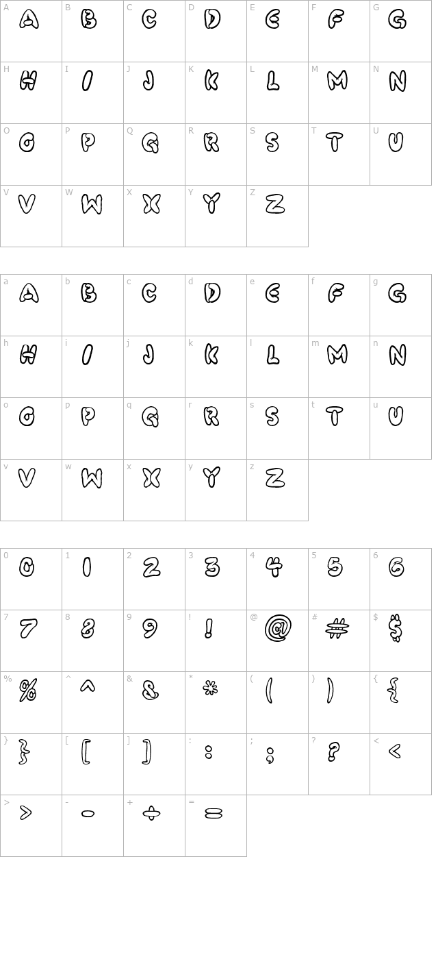 PooSmooth character map