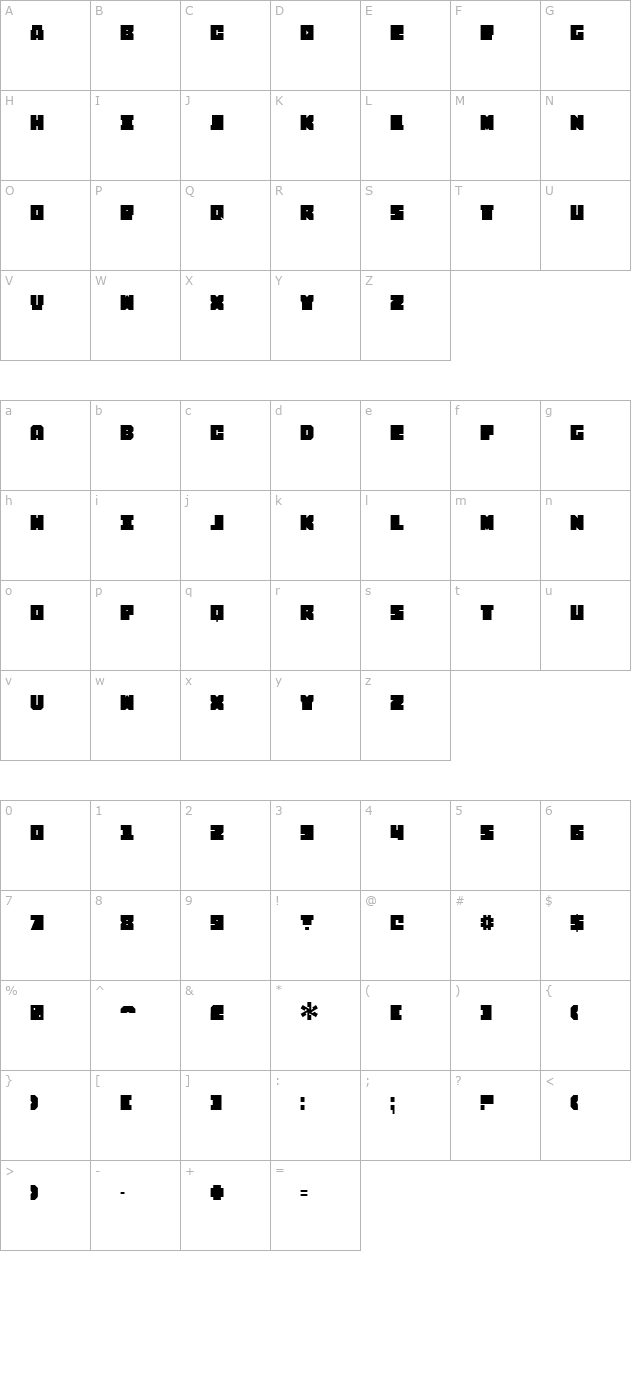 porker character map