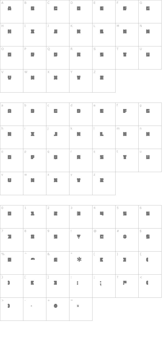 porkergrey character map