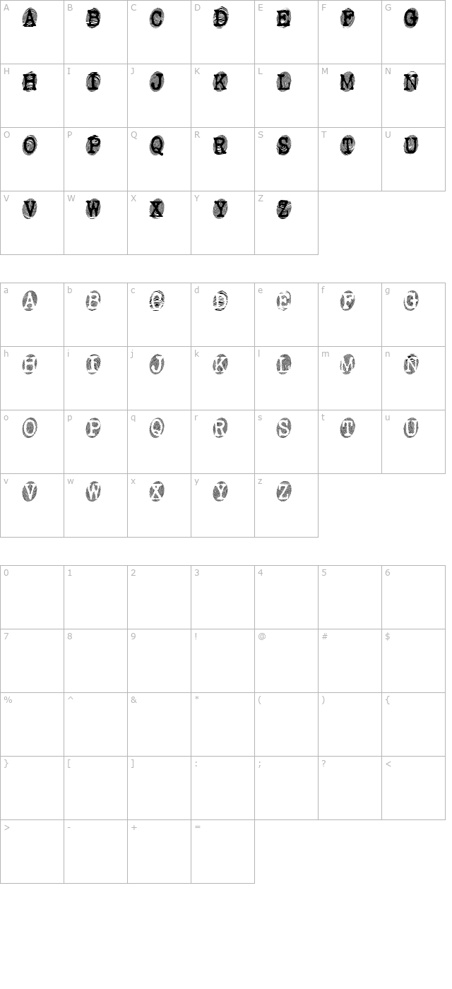 Powderfinger character map