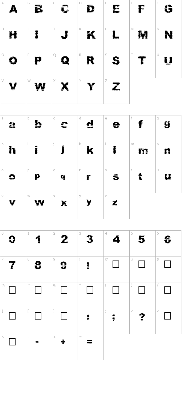 Prefix character map