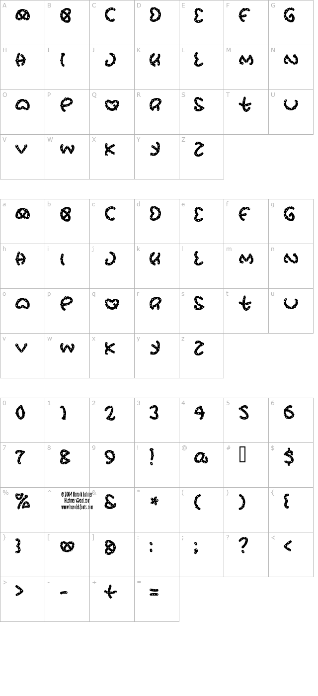 pretzsalted character map