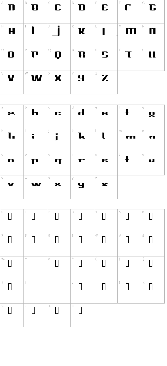 PrinceAlbert character map