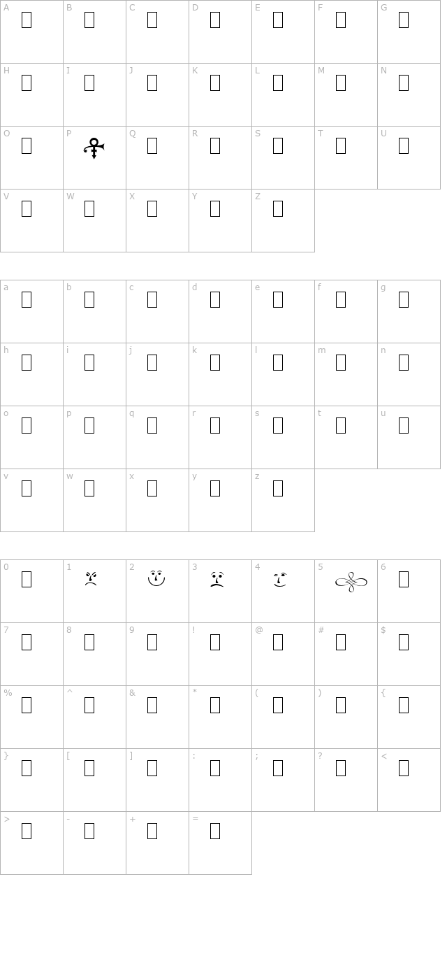 princenormal character map