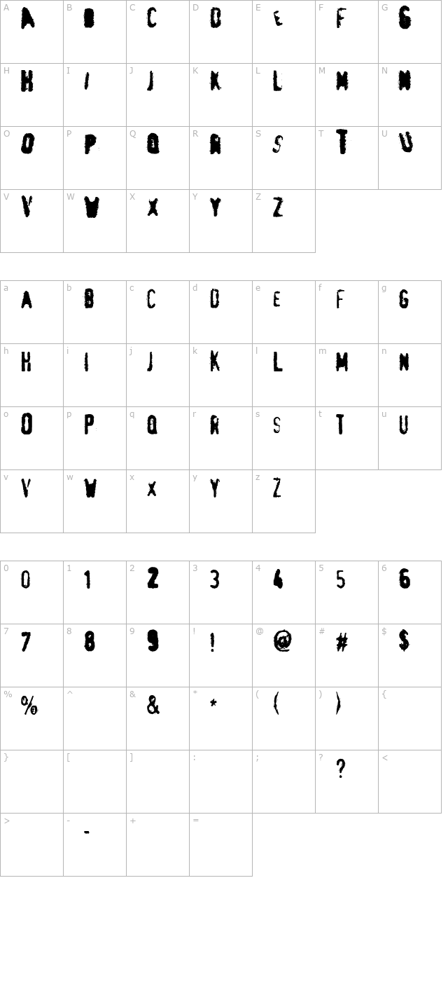 print-fuck-151 character map