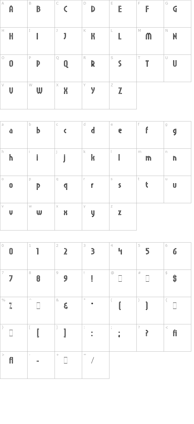 pritchard-line-out-let-plain10 character map