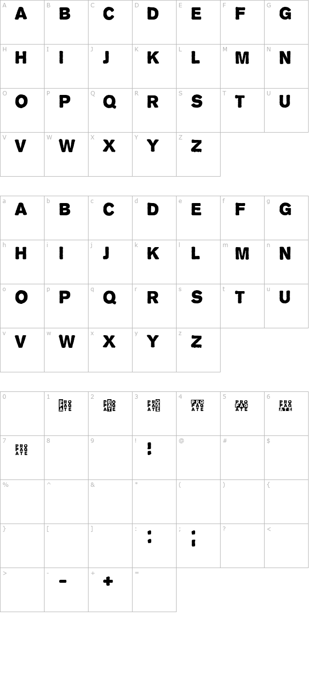 Propaganda character map