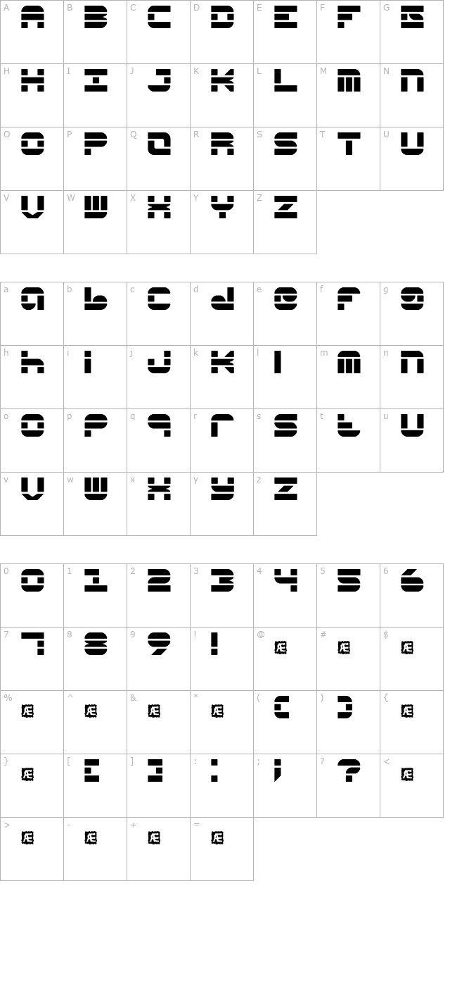 Pseudo BRK character map